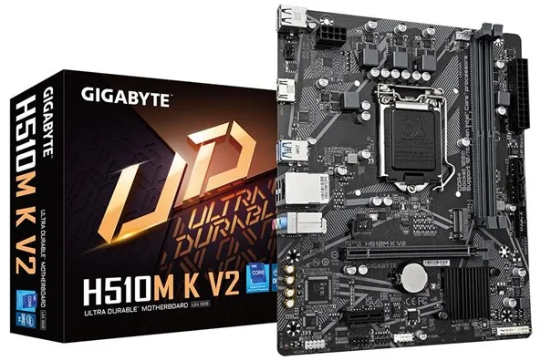 GIGABYTE H510M K V2 Hovedkort - Intel H470 - Intel LGA1200-sokkel - DDR4 RAM - Micro-ATX